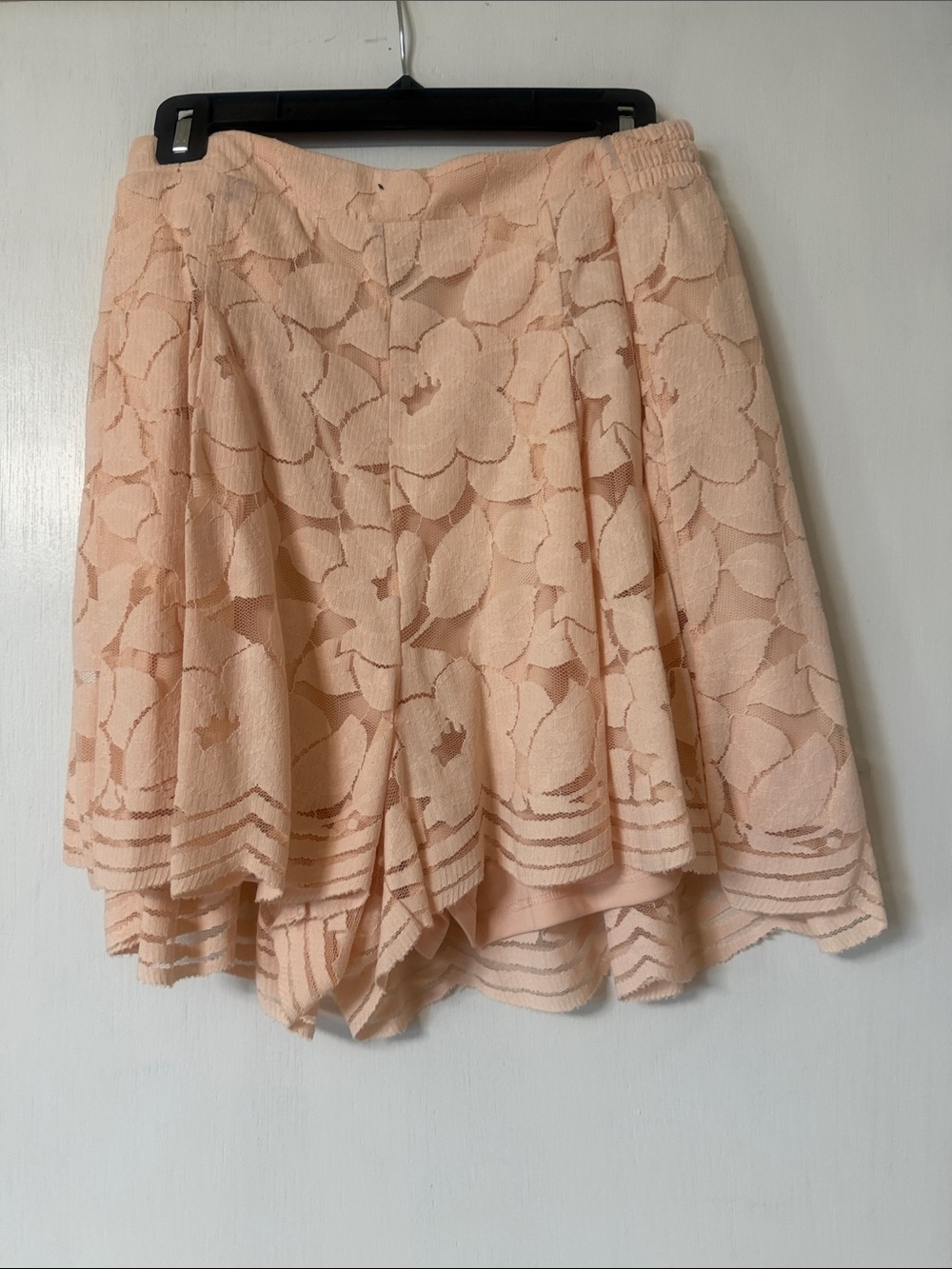 torrid Peach Lace Floral Layered Skort